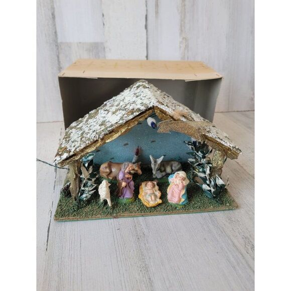 Vintage Italian nativity scene AS IS Jesus Xmas figure animal - Picture 1 of 11
